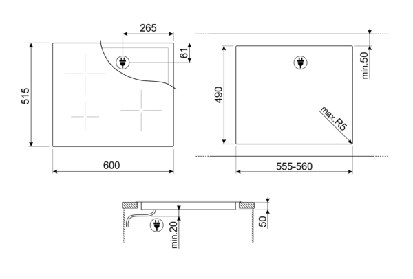картинка Варочная панель Smeg SI5641B от магазина SEFI