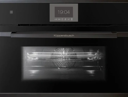 картинка Компактный духовой шкаф с микроволнами Kuppersbusch CBM 6550.0 S6 Black Steel от магазина SEFI