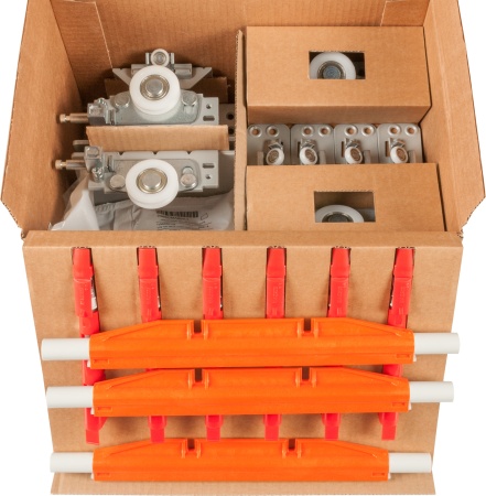 картинка Комплект кронштейнов Bortoluzzi Sistemi Glow VE41KSKACMA3050 на 3 двери с доводчикоM 45 кг, h17 sp50. от магазина SEFI