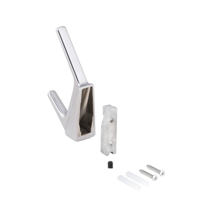 картинка Крючок меб. двухрожковый мет. SENT хром AKS от магазина SEFI