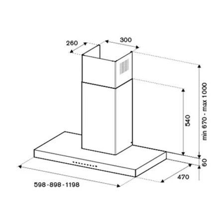 картинка Настенная вытяжка Bertazzoni KT60MAS1XB от магазина SEFI