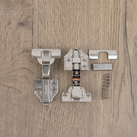 картинка Петля внутренняя с доводчиком 48мм h2 clip-on PRIME by AKS 3D (саморезы, заглушки) (упак.-2шт.) от магазина SEFI