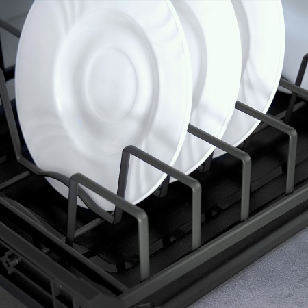 картинка Сушка FISSO 2-х уровневая для посуды в верхний шкаф на ширину корпуса 800 мм, цвет - антрацит от магазина SEFI