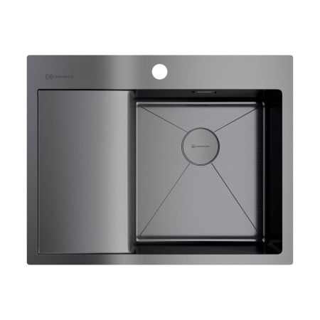 картинка Omoikiri Akisame 65-R-GM нерж. сталь/вороненая сталь от магазина SEFI