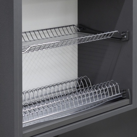 картинка Сушка для посуды 700 HUGO с профилем нерж. сталь, хром AKS от магазина SEFI