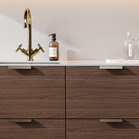 картинка Ручка меб. накладная алюм. GEOS 128/150 черный матовый, AKS от магазина SEFI