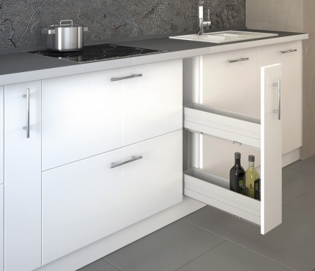 картинка Бутылочница Alumove Intouch в нижний шкаф с напр. Dynapro Grass, шир.фасада 150мм, глуб. 500мм левая от магазина SEFI