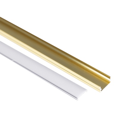 картинка Профиль алюминиевый накладной SIRIUS-1407S с экраном, цвет золотой, 3м, AKS от магазина SEFI