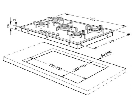 картинка Варочная панель Smeg PVA750-1 от магазина SEFI
