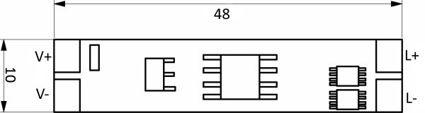 картинка Выключатель встраиваемый в профиль, на взмах, с диммированием, 12/24V, 96W/192W, AKS от магазина SEFI