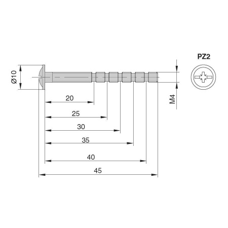 картинка ВИНТ МЕБЕЛЬНЫЙ М4 от магазина SEFI
