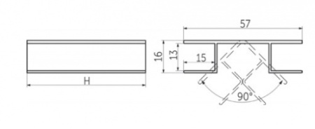 картинка Угол гибкий к цоколю мебельному ПВХ h=150 чёрный глянец THERMOPLAST (-1905) от магазина SEFI