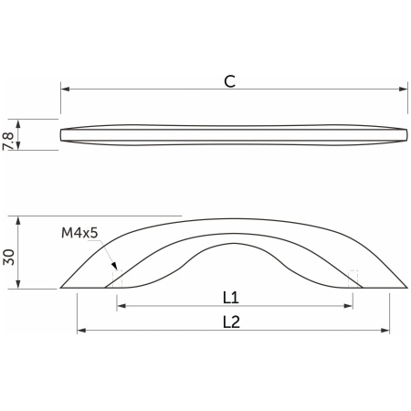 картинка Ручка меб. ENEL-96/128, матовый черный, AKS от магазина SEFI