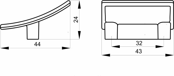 картинка Ручка меб. кнопка пластик. PK07/K7 металлик AKS от магазина SEFI