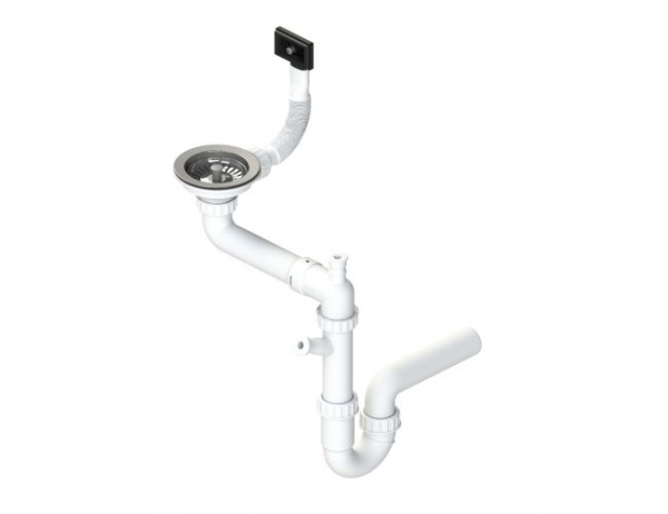 картинка Одинарный Сифон для мойки Alveus FI 114 c переливом ECO, NEW, от магазина SEFI