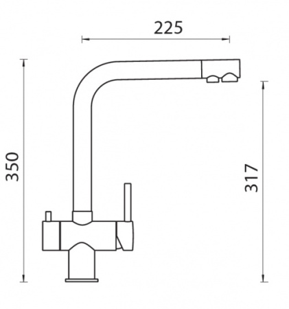 картинка Смеситель Schock Vitus Cristalite сталь/оникс от магазина SEFI