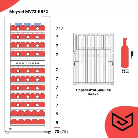 картинка Винный шкаф Meyvel MV73-KBF2 от магазина SEFI