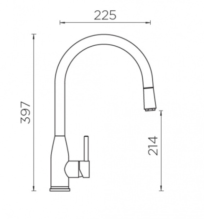 картинка Кухонный смеситель SCHOCK KAVUS-D оникс от магазина SEFI