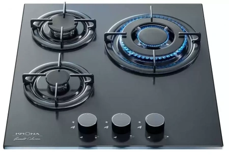 картинка Газовая варочная панель KRONA CORTESIA 45 BL магазин SEFI являющийся официальным дистрибьютором в России  картинка Газовая варочная панель KRONA CORTESIA 45 BL от магазина SEFI