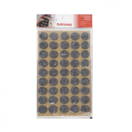 картинка Подкладка самоприлипающая фетровая d15мм (1лист-45шт) серая Folmag магазин SEFI являющийся официальным дистрибьютором в России  картинка Подкладка самоприлипающая фетровая d15мм (1лист-45шт) серая Folmag от магазина SEFI