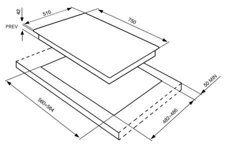 картинка Варочная панель Smeg P755AN1 от магазина SEFI