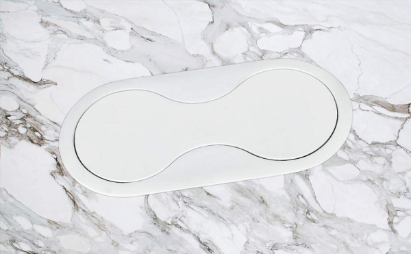 картинка Врезная мебельная розетка 220В с USB-зарядкой Type A SFL Eight, белый (BP8U-2W) от магазина SEFI