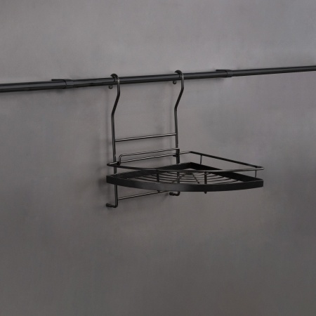 картинка Корзина на трубу d16 угловая одинарная CWJ101 черная AKS от магазина SEFI