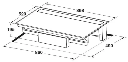картинка Индукционная варочная панель с встроенной вытяжкой Fulgor Milano FCLHD 9041 HID TS BK2 от магазина SEFI