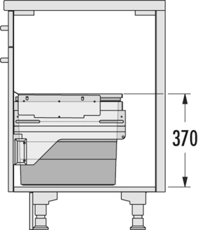 картинка Наполнение нижнего шкафа С креплением фасада EURO-CARGO-S 45 от магазина SEFI