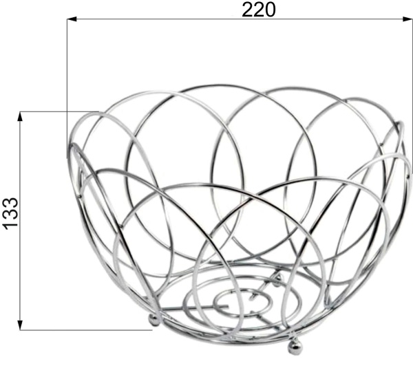 картинка Корзина для фруктов CWJ240B, хром AKS от магазина SEFI
