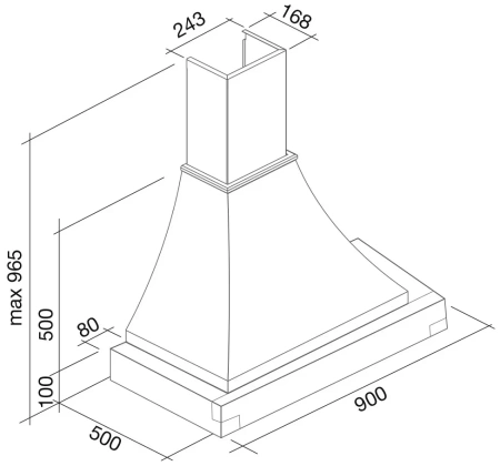 картинка Вытяжка Falmec Ninfea Gardenia 90 (600) S дуб от магазина SEFI