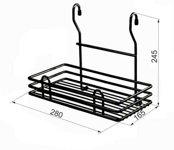 картинка Корзина на трубу d16 одинарная мини CWJ102M черный AKS от магазина SEFI