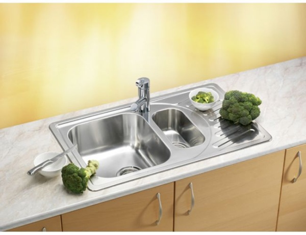 картинка Мойка ELEGANT 110 SAT-90 810X510 1+1/2 в компл.с сифоном 1130555, от магазина SEFI