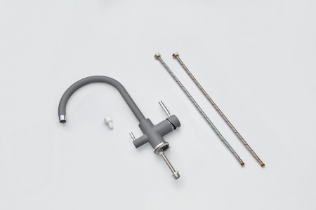 картинка Смеситель для кухни с подключением к фильтру, EMAR ЕС-3007, цвет Алмаз от магазина SEFI