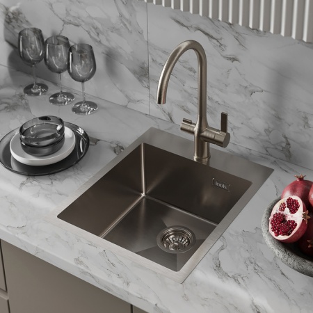 картинка Мойка, нерж. сталь, сатин, 430*510, Haze, IDDIS, HAZ43S0i77 от магазина SEFI