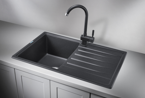 картинка Мойка Granula 7602, черный, СтандАРТ кварц от магазина SEFI