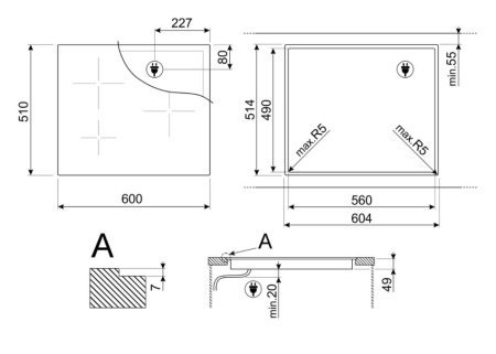 картинка Индукционная варочная панель Smeg SI2M7643DW от магазина SEFI