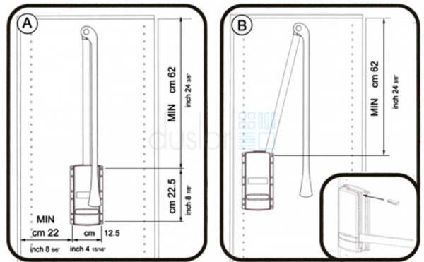 картинка Комплект: 2 пантографа SERVETTO для одежды телескопических 600-1000 мм, цвет - серый от магазина SEFI