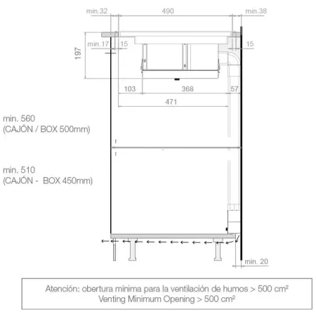 картинка Индукционная варочная панель с вытяжкой Pando E-390/78 V.1130 ECO PLUS + DIFUSOR от магазина SEFI