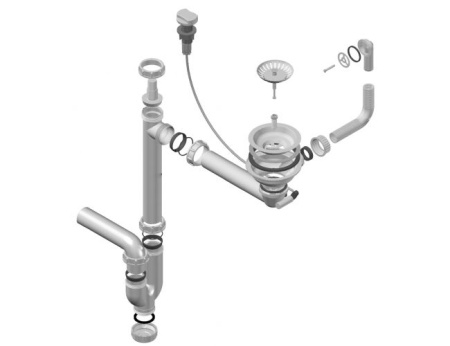 картинка Двойной Сифон ECO, клапан-автомат, от магазина SEFI