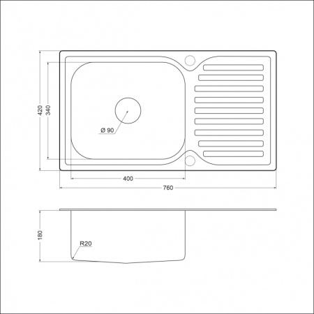 картинка Мойка EMAR 302A, цвет Глянец от магазина SEFI