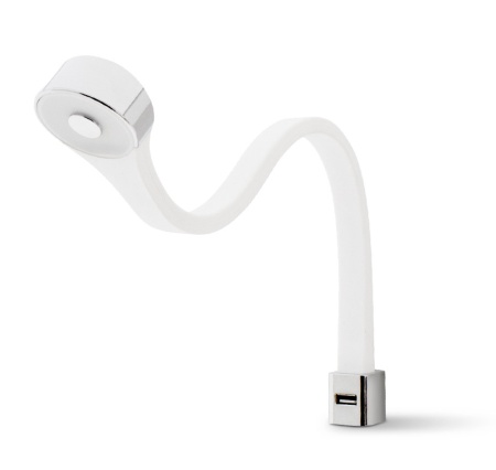 картинка Светодиодный светильник FLEXI 2,5Вт, 12В, с разъемом USB и кабелем 2м с разьемом mini серебро/свет натуральный от магазина SEFI