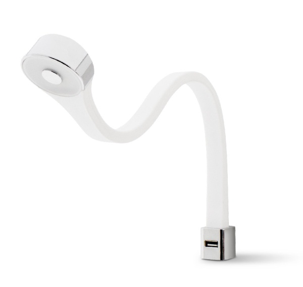 картинка Светодиодный светильник FLEXI 2,5Вт, 12В, с разъемом USB и кабелем 2м с разьемом mini серебро/свет натуральный от магазина SEFI