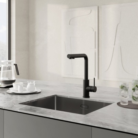 картинка Смеситель для кухни с фильтром, черный матовый, Rule, IDDIS, RULBLLFi05 от магазина SEFI