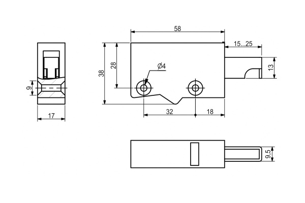 картинка Навес кухонный регулируемый (простой) белый (уп/4шт) SAZ магазин SEFI являющийся официальным дистрибьютором в России  картинка Навес кухонный регулируемый (простой) белый (уп/4шт) SAZ от магазина SEFI