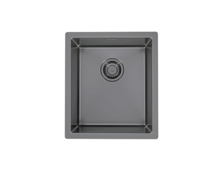 картинка Мойка ALVEUS QUADRIX MONARCH 20 ANTHRACITE 390X450X200 в компл. с выпуском без сифона, от магазина SEFI