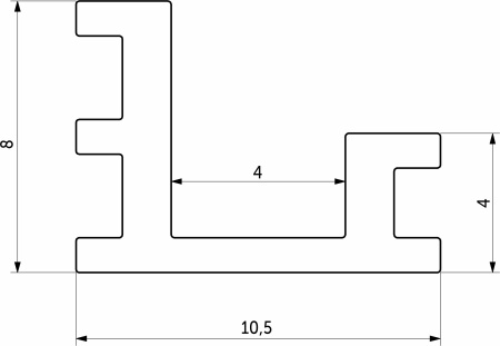 картинка Уплотнитель ПВХ вставной 8x11 мм для узкой сис-мы BY (1рул.=100пог.м.) от магазина SEFI