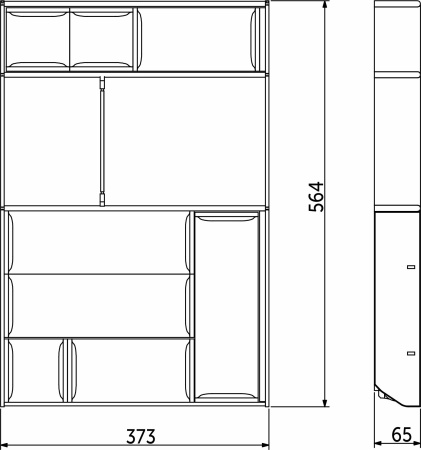 картинка Вкладыш 60/400 шуфлядный металлический Organizer нержавеющая сталь (373*564*65) AKS от магазина SEFI