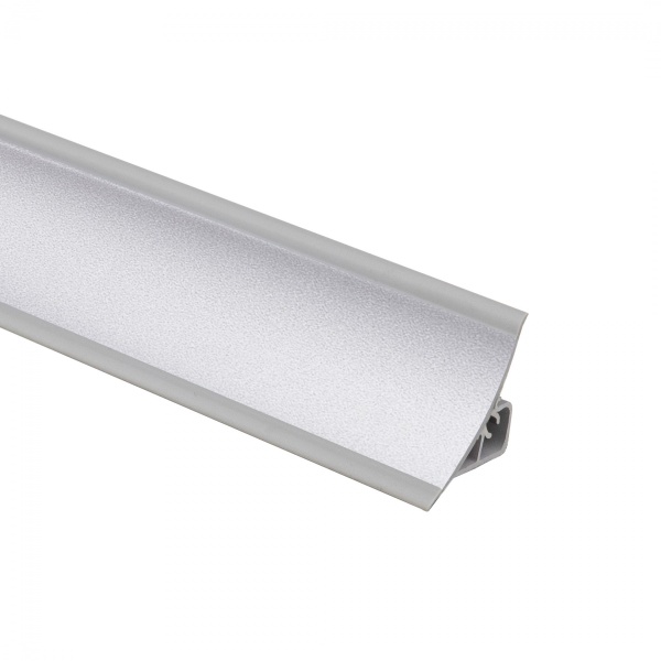 картинка Плинтус ПВХ к столешнику LР хром матовый зернистый (101) EL-MECH-PLAST (1шт=3м.п.) от магазина SEFI