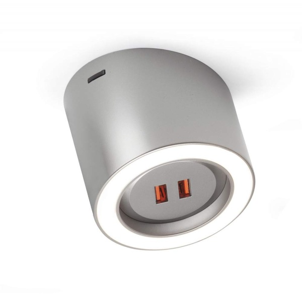 картинка Светильник светодиодный Unika D-M USB, 4.5 3Вт, 24В, с двойной usb зарядкой, свет натуральный, кабель, сталь магазин SEFI являющийся официальным дистрибьютором в России  картинка Светильник светодиодный Unika D-M USB, 4.5 3Вт, 24В, с двойной usb зарядкой, свет натуральный, кабель, сталь от магазина SEFI